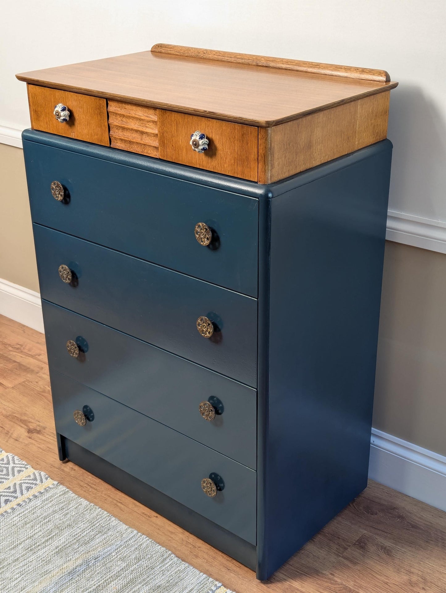Beautifully Restored Stag Chest of Drawers – Farrow & Ball and Polyurethane durable finish.
