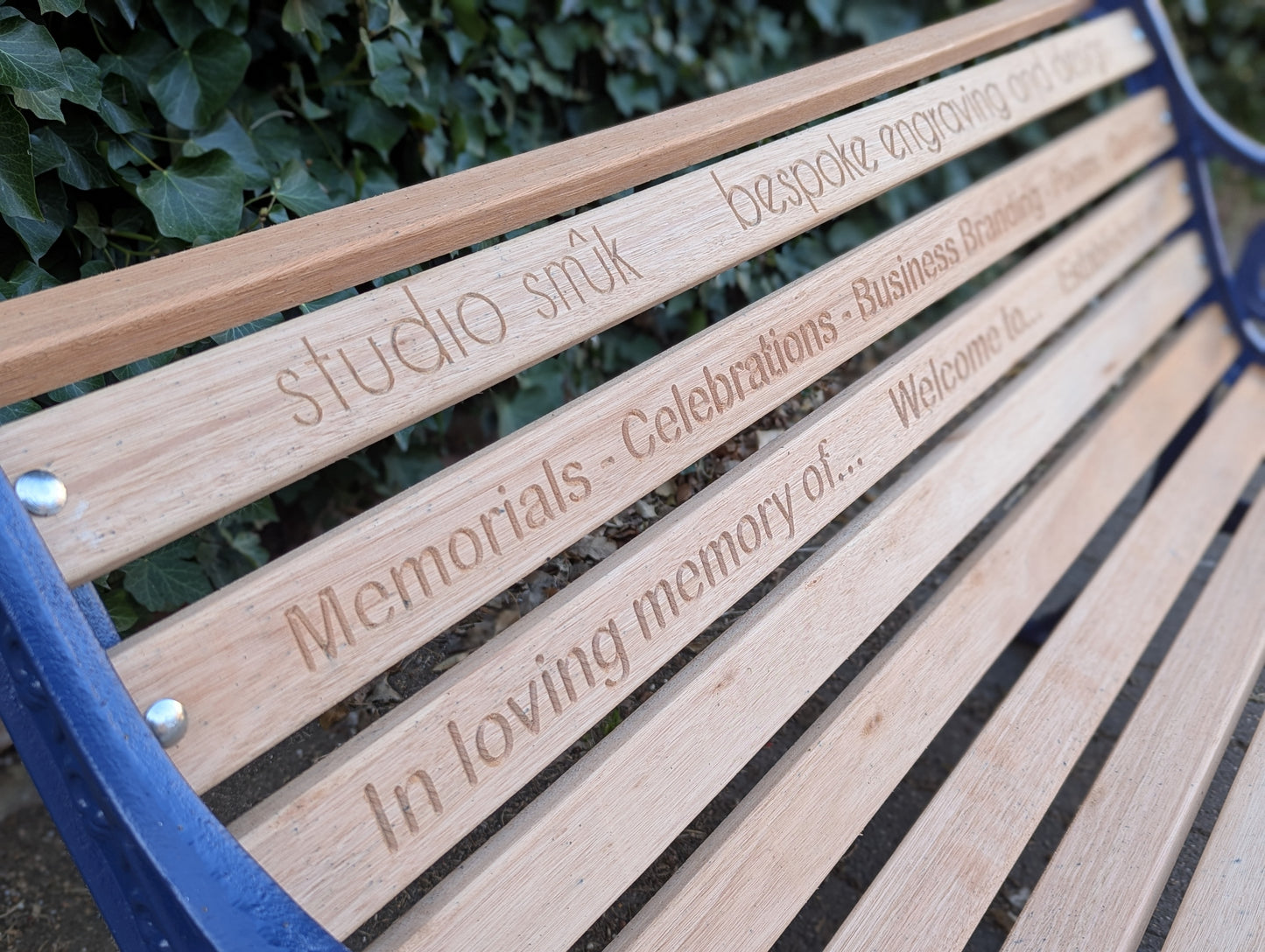 Garden Bench with Bespoke Engraving