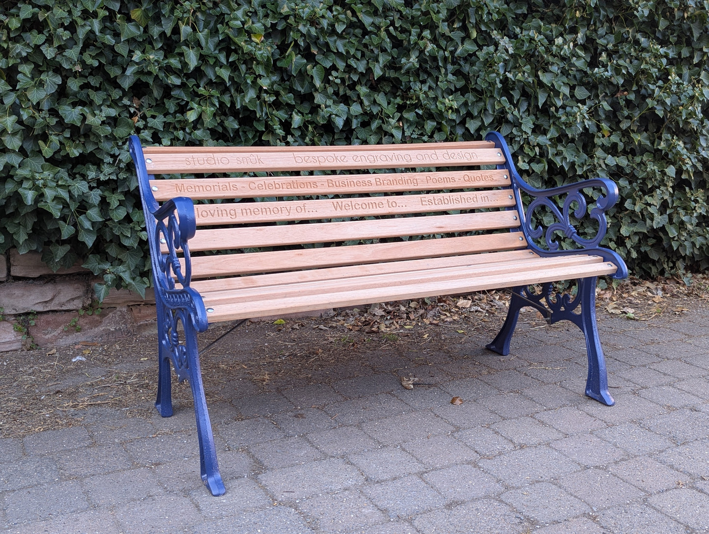 Garden Bench with Bespoke Engraving