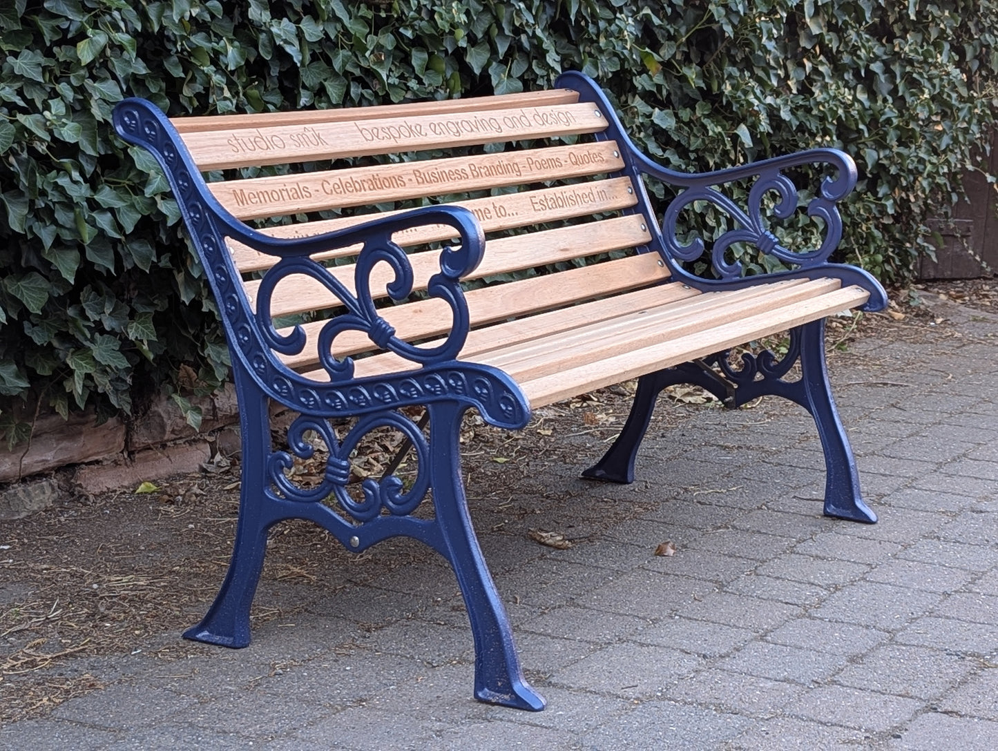 Garden Bench with Bespoke Engraving